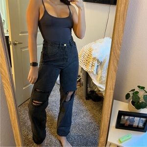 H&M Ripped Black Jeans